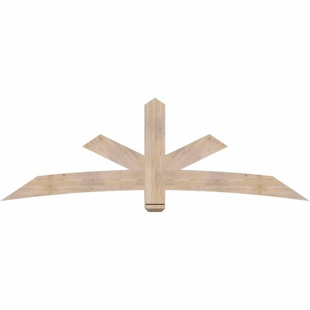 Ekena Millwork Alberta Smooth Timber Gable Bracket, Douglas Fir, 84"W x 28"H x 3 1/2"D x 5 1/2"F, 8/12 Pitch GBW084X28X0406ALB00SDF